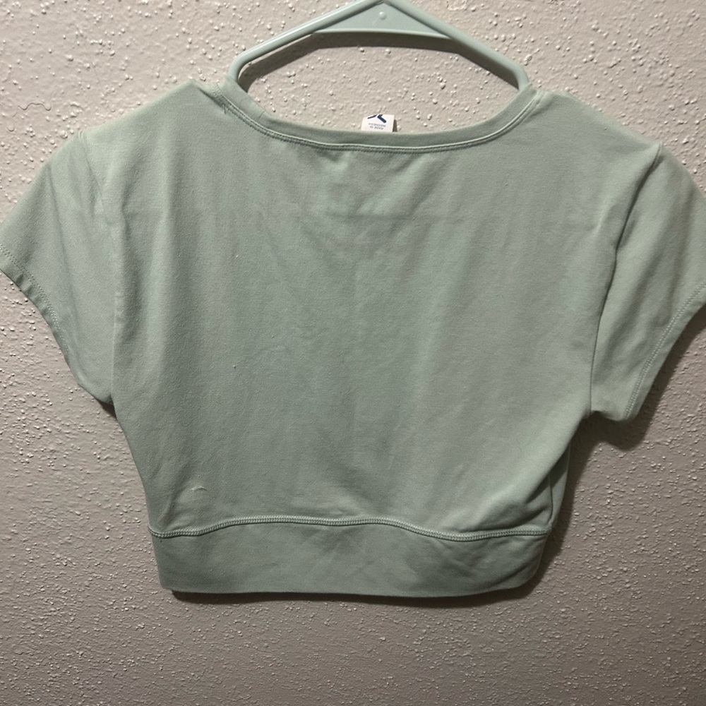 Old Navy Green Boxy Crop Sweatshirt